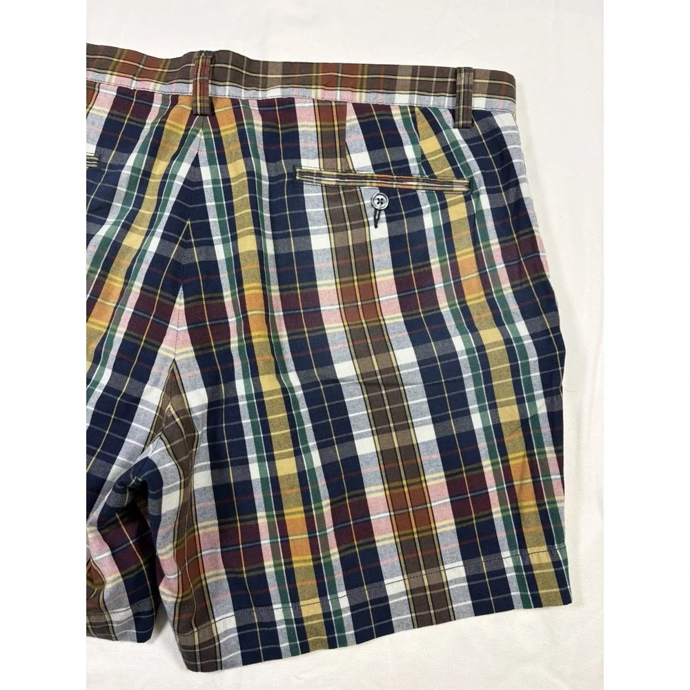 Polo Ralph Lauren India Madras Plaid PGA Shorts Cotton Classic Mens 35 Fast Ship